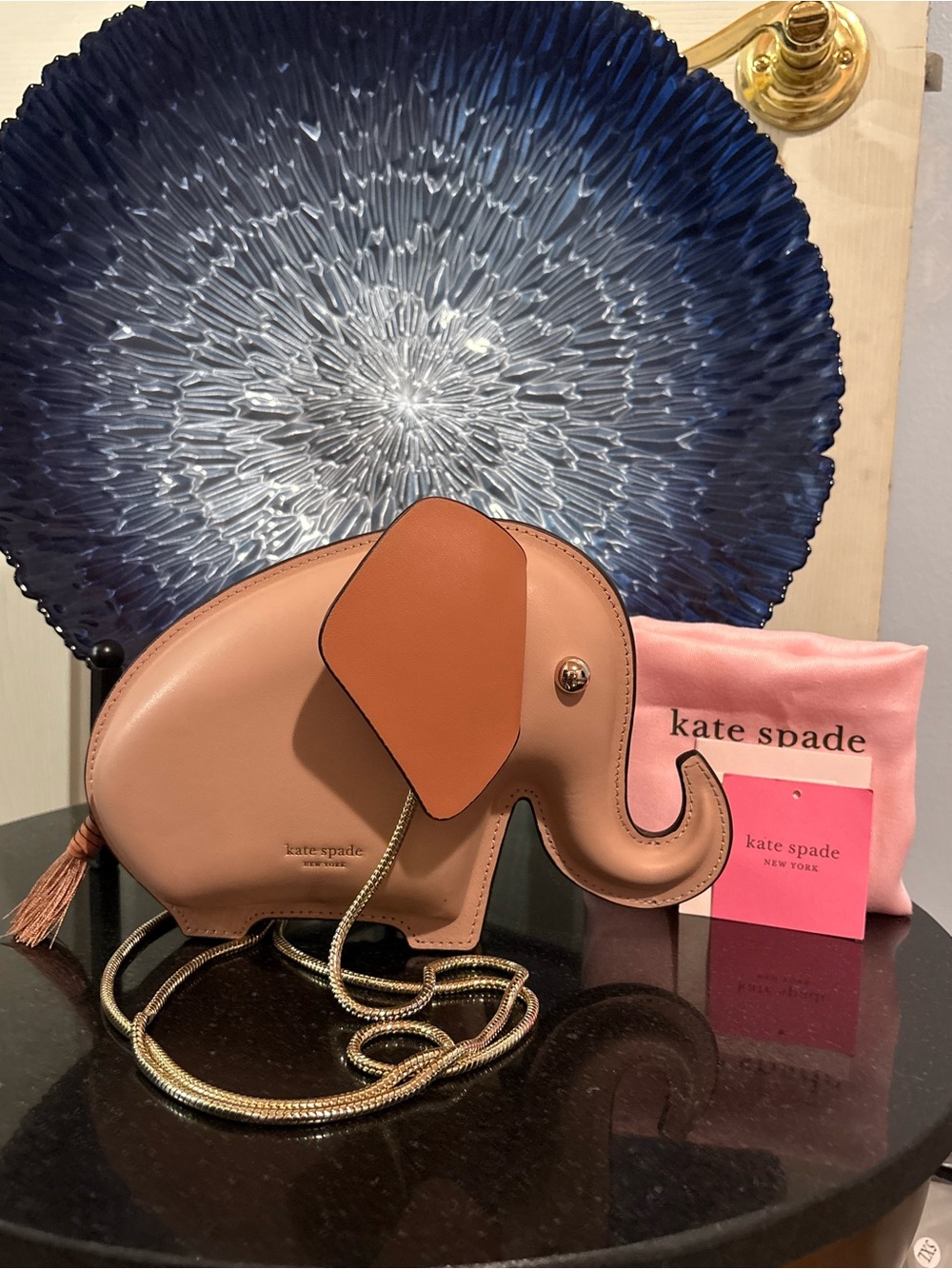 Kate Spade NWT Tiny Elephant Crossbody Purse in Flapper Pink